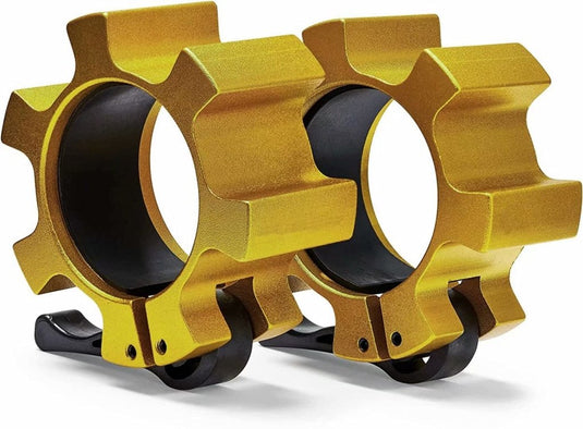 Metal Olympic Barbell Clamps 2inch Heavy Duty Exercise Collars,Weight Clips for 2" Barbell,Quick Release Weight Clamps for Weightlifting, Olympic Lifts Strength Fitness Training 1 Pair - happygetfit.com