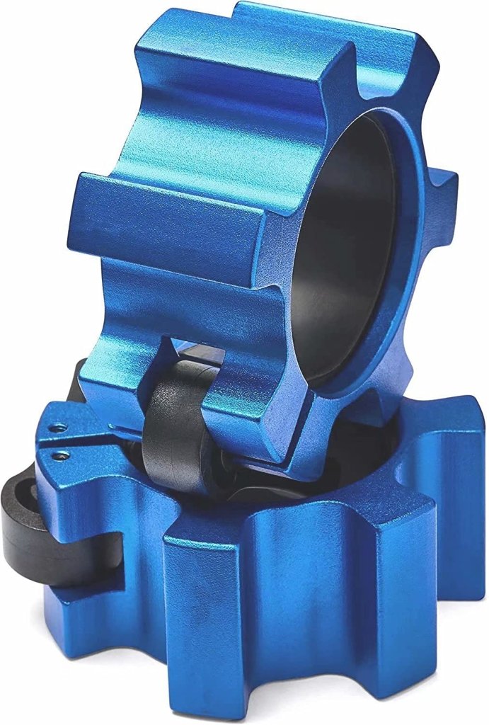 Load image into Gallery viewer, Metal Olympic Barbell Clamps 2inch Heavy Duty Exercise Collars,Weight Clips for 2" Barbell,Quick Release Weight Clamps for Weightlifting, Olympic Lifts Strength Fitness Training 1 Pair - happygetfit.com
