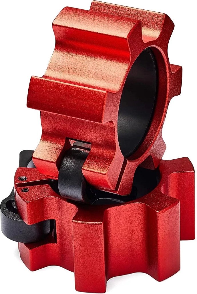 Load image into Gallery viewer, Metal Olympic Barbell Clamps 2inch Heavy Duty Exercise Collars,Weight Clips for 2" Barbell,Quick Release Weight Clamps for Weightlifting, Olympic Lifts Strength Fitness Training 1 Pair - happygetfit.com
