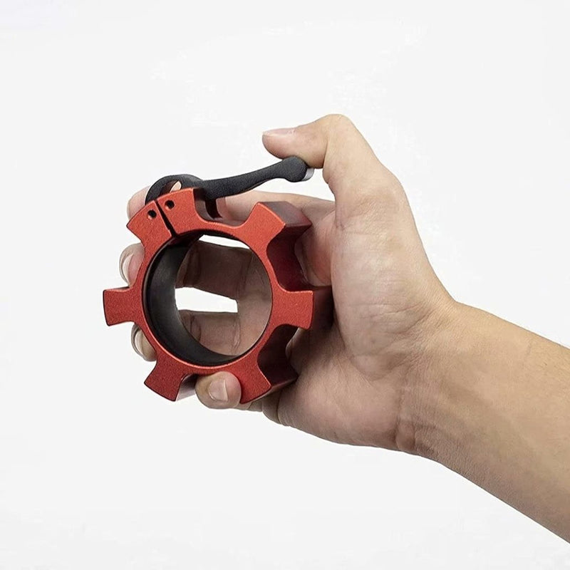 Load image into Gallery viewer, Metal Olympic Barbell Clamps 2inch Heavy Duty Exercise Collars,Weight Clips for 2" Barbell,Quick Release Weight Clamps for Weightlifting, Olympic Lifts Strength Fitness Training 1 Pair - happygetfit.com
