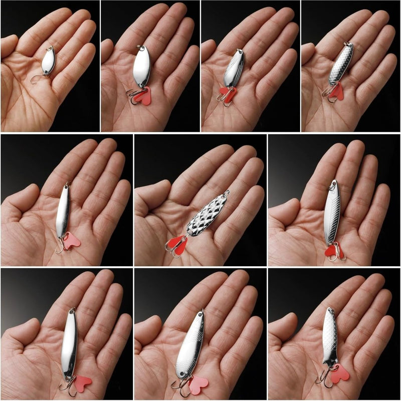 Chargez l'image dans la visionneuse de la galerie, Metalen vislepels set van 10 stuks 5 g en 8 g - happygetfit.com
