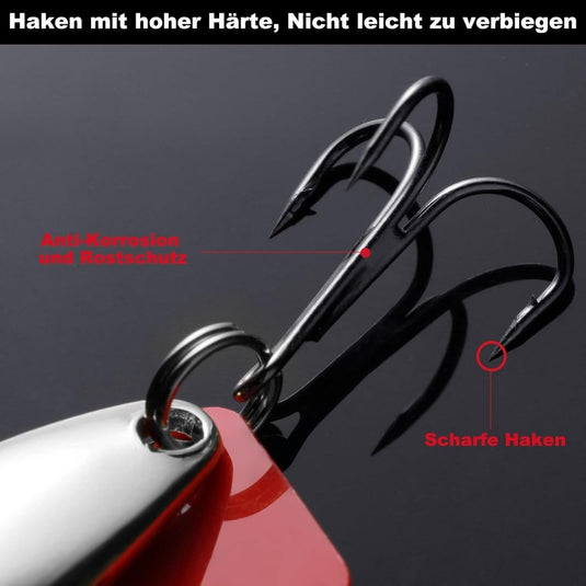 Metalen vislepels set van 10 stuks 5 g en 8 g - happygetfit.com