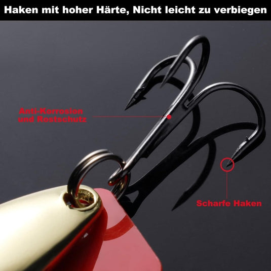 Metalen vislepels set van 10 stuks 5 g en 8 g - happygetfit.com