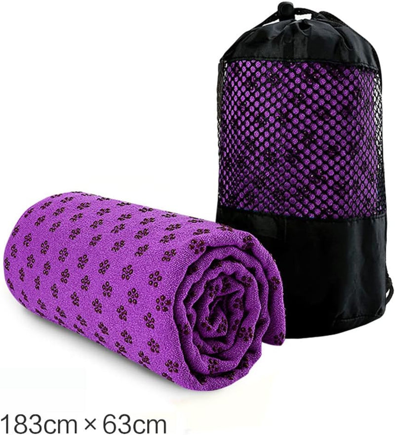 Laad afbeelding in Galerijviewer, Microvezel yogahanddoek sneldrogend 183 x 63 cm lila - happygetfit.com
