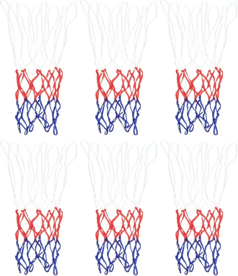 Chargez l'image dans la visionneuse de la galerie, Mini basketbalnetten 6 stuks 43 x 30 cm met 8 lussen – vervangende basketbalnetten – basketbal accessoires - happygetfit.com

