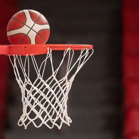 Mini basketbalnetten 6 stuks 43 x 30 cm met 8 lussen – vervangende basketbalnetten – basketbal accessoires - happygetfit.com