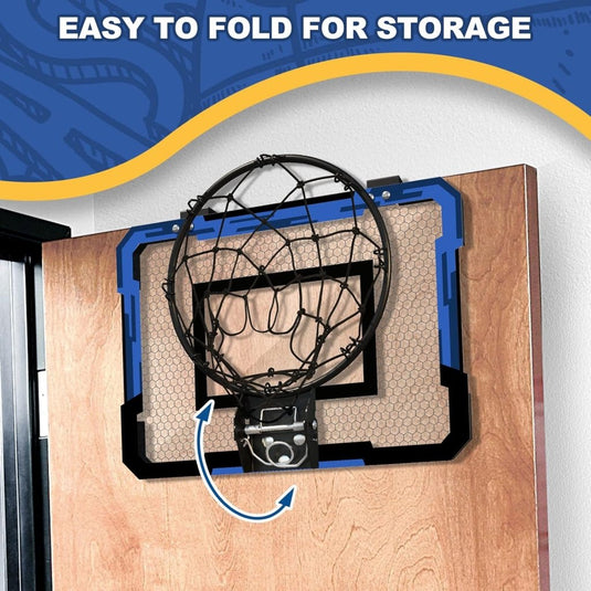 Mini basketbalring voor deur met scorebord en 3 ballen - happygetfit.com