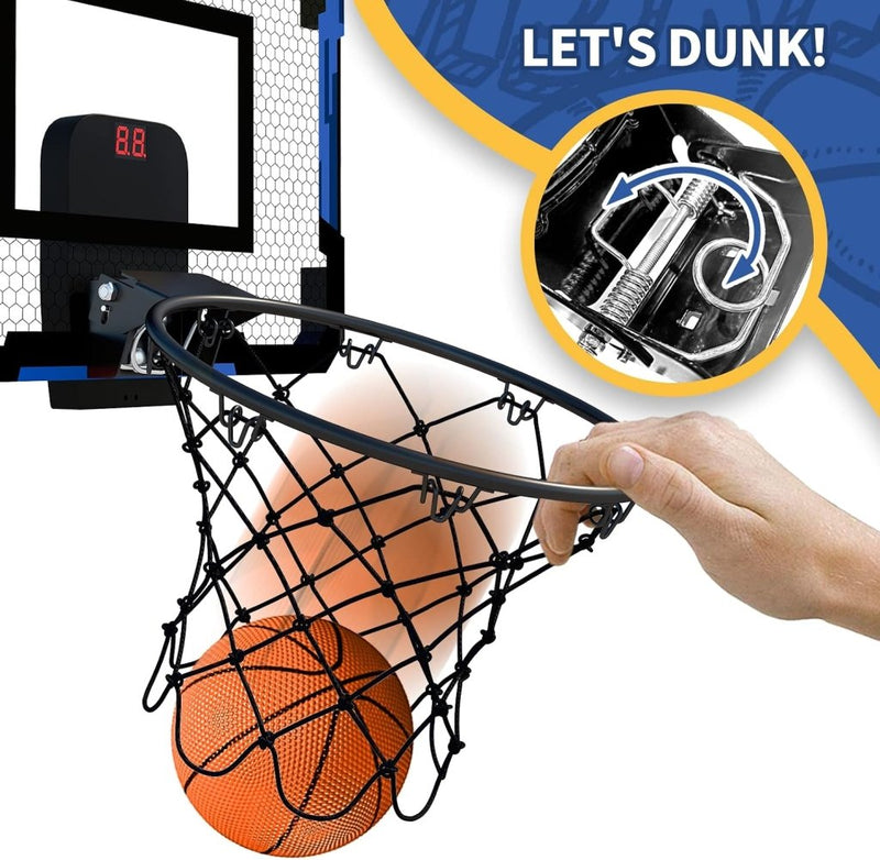 Laad afbeelding in Galerijviewer, Mini basketbalring voor deur met scorebord en 3 ballen - happygetfit.com
