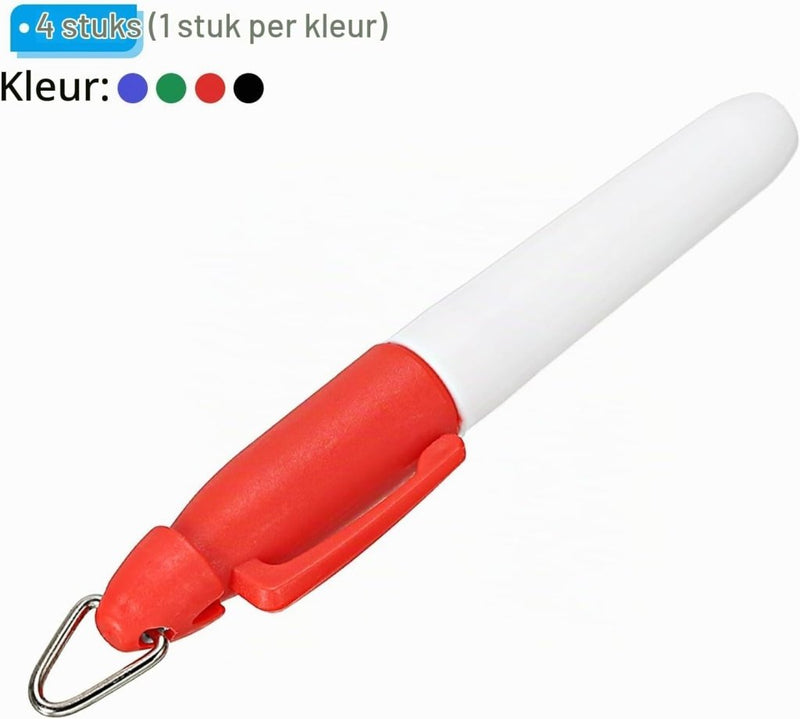 Laad afbeelding in Galerijviewer, Mini permanente markers 4 stuks met clip in 4 kleuren – golfbal markers – markeerstiften - happygetfit.com
