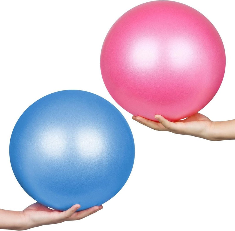 Carica l’immagine nel visualizzatore della galleria, Mini pilatesbal 25 cm van antislip PVC voor yoga balans en buikspiertraining met opblaasslang – oefenbal – core training - happygetfit.com
