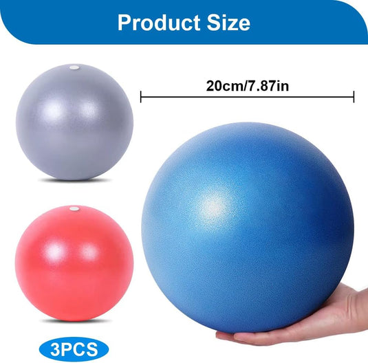 Mini pilatesballen set van 3 stuks 20 cm - happygetfit.com