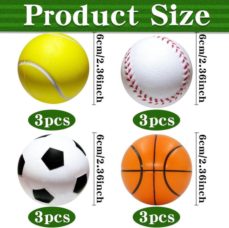 Carica immagine in Galleria Viewer, Mini schuimballen 12 stuks zachte sportballen van PU – stressballen – speelballen - happygetfit.com
