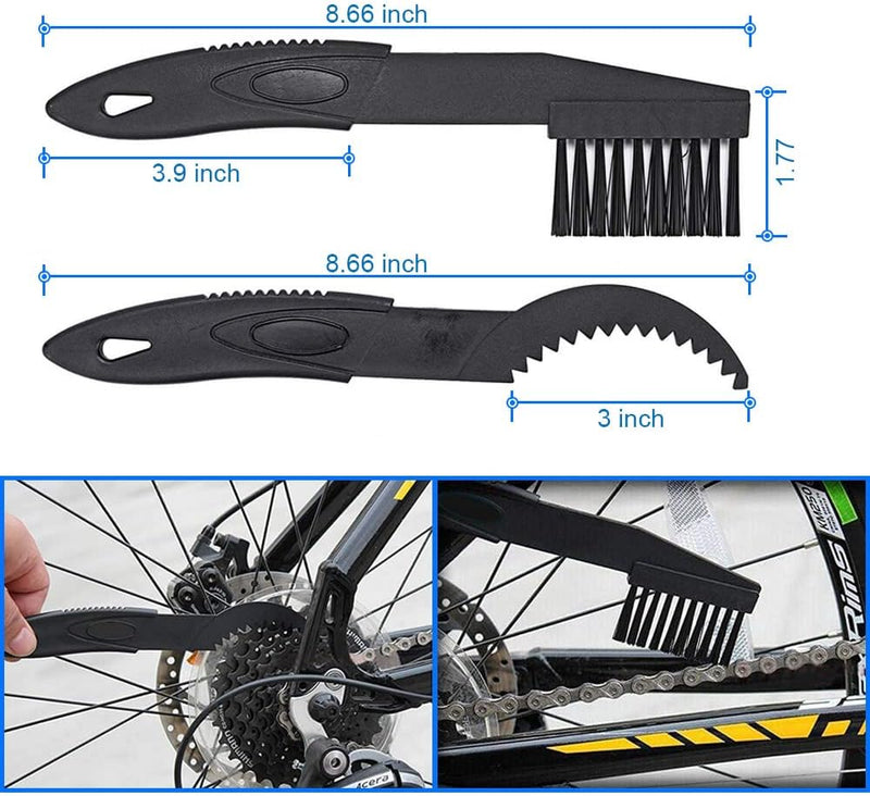 Load image into Gallery viewer, MMOBIEL Motorcycle Chain Cleaning Brush Kit Cleaner for Motorcycle, Bicycle and Mountain Bike – 4 Pcs Cleaning Brush Tool - Bike Cleaning Tool – Bicycle Chain Cleaner - happygetfit.com
