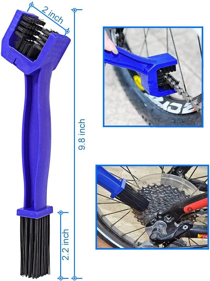 Load image into Gallery viewer, MMOBIEL Motorcycle Chain Cleaning Brush Kit Cleaner for Motorcycle, Bicycle and Mountain Bike – 4 Pcs Cleaning Brush Tool - Bike Cleaning Tool – Bicycle Chain Cleaner - happygetfit.com
