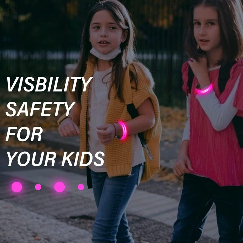 Laad afbeelding in Galerijviewer, MOLBORY Led-armband, USB, 4 stuks, reflecterende ledband, lichtband, voor kinderen, reflecterende band, licht voor joggen, hardlopen, sport - happygetfit.com
