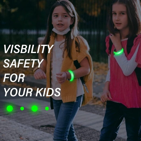 MOLBORY Led-armband, USB, 4 stuks, reflecterende ledband, lichtband, voor kinderen, reflecterende band, licht voor joggen, hardlopen, sport - happygetfit.com