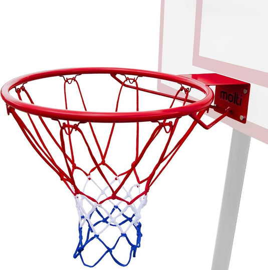 molti Basketbalkorf, wandmontage, diameter 37 cm, basketbalring met ring en net, voor binnen en buiten - happygetfit.com