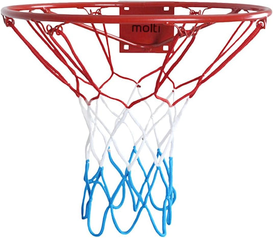 molti Basketbalkorf, wandmontage, diameter 37 cm, basketbalring met ring en net, voor binnen en buiten - happygetfit.com