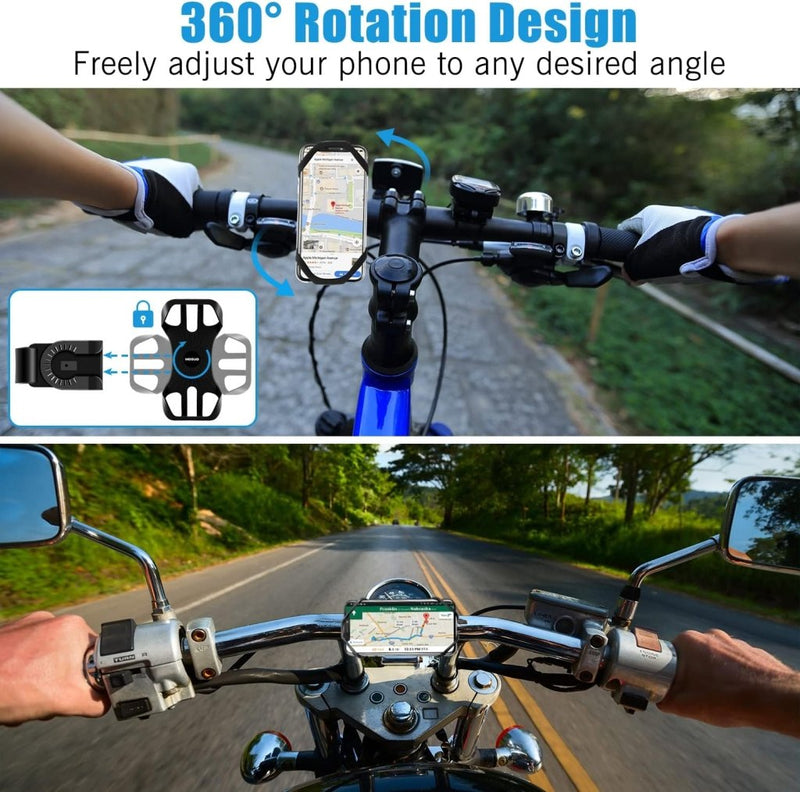 Laad afbeelding in Galerijviewer, MOSUO Universele telefoonhouder voor fiets, siliconen, 360 graden draaiend, voor smartphones van 4,5-7,0 inch - happygetfit.com
