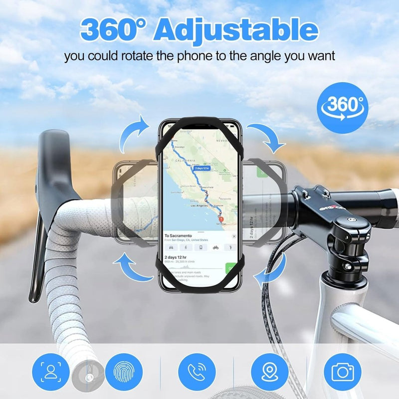 Laad afbeelding in Galerijviewer, MOSUO Universele telefoonhouder voor fiets, siliconen, 360 graden draaiend, voor smartphones van 4,5-7,0 inch - happygetfit.com
