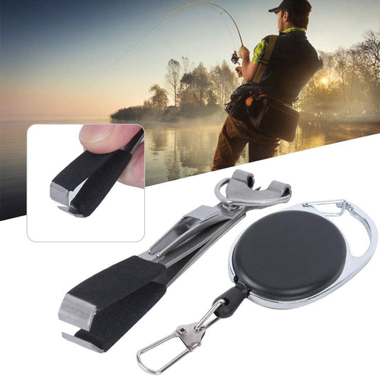 Multifunctioneel visgereedschap met lijnknipper en knopenmaker inclusief intrekbare sleutelhanger – knooptool – vliegvisaccessoires - happygetfit.com