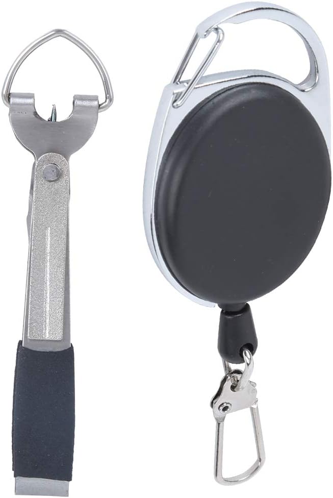 Załaduj obraz w przeglądarce galerii, Multifunctioneel visgereedschap met lijnknipper en knopenmaker inclusief intrekbare sleutelhanger – knooptool – vliegvisaccessoires - happygetfit.com
