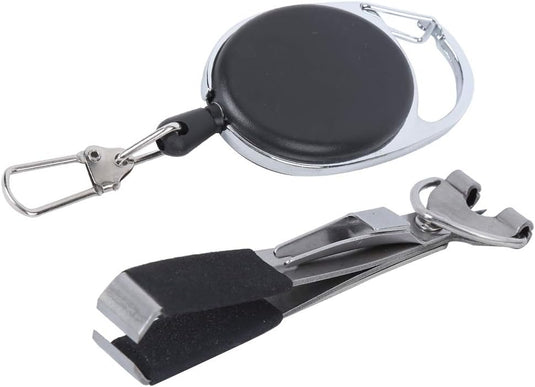 Multifunctioneel visgereedschap met lijnknipper en knopenmaker inclusief intrekbare sleutelhanger – knooptool – vliegvisaccessoires - happygetfit.com
