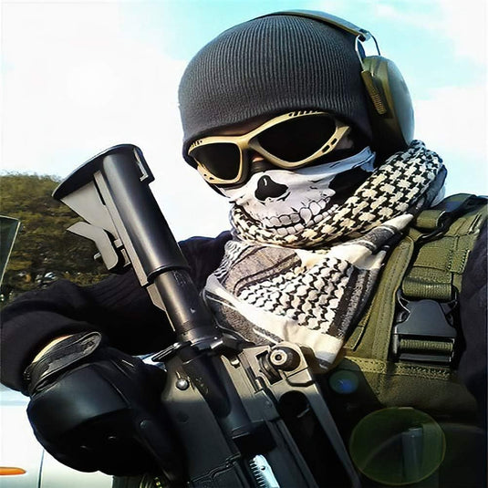 Multifunctionele bandana's 4 stuks van ademend polyester met oorlussen voor fietsen motorrijden en wandelen – nekwarmer – gezichtssjaal - happygetfit.com