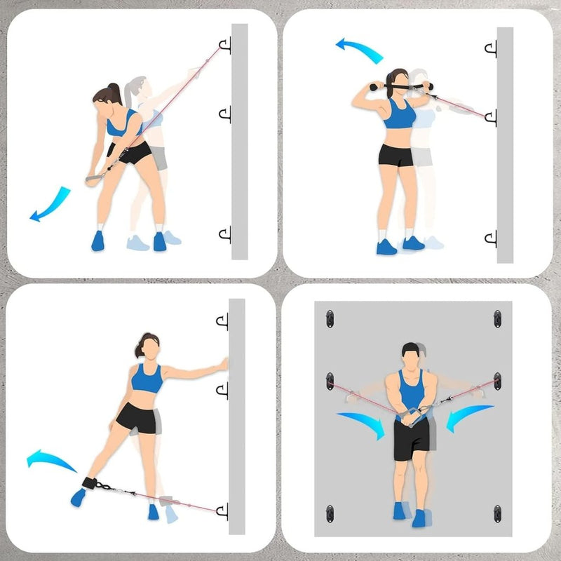 Laad afbeelding in Galerijviewer, Muur en plafondankers voor weerstandsbanden set van 3 - happygetfit.com
