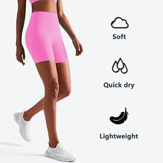 Naadloze dames sportshort high waist stretch - happygetfit.com