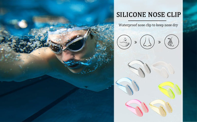 Laad afbeelding in Galerijviewer, Neusclips van siliconen, 6 stuks, waterdichte neusklem voor zwemmen, neusaccessoires voor kinderen en volwassenen, voor beginners, watersporttraining - happygetfit.com
