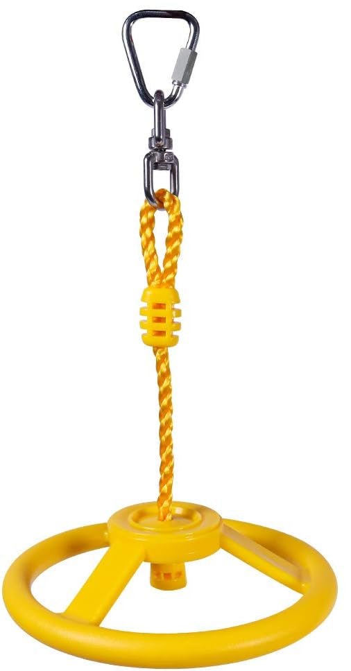 Ninja klimwiel 26 cm met metalen karabijnhaak voor slackline en hindernisparcours – hangelwiel – klimparcours - happygetfit.com