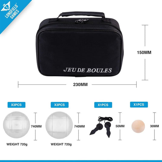 No Label - Jeu De Boules Set Deluxe with Carry Bag - happygetfit.com