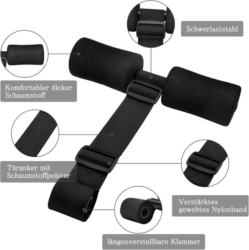 Chargez l'image dans la visionneuse de la galerie, Nordic curl trainingsriem met deuranker zwart - happygetfit.com
