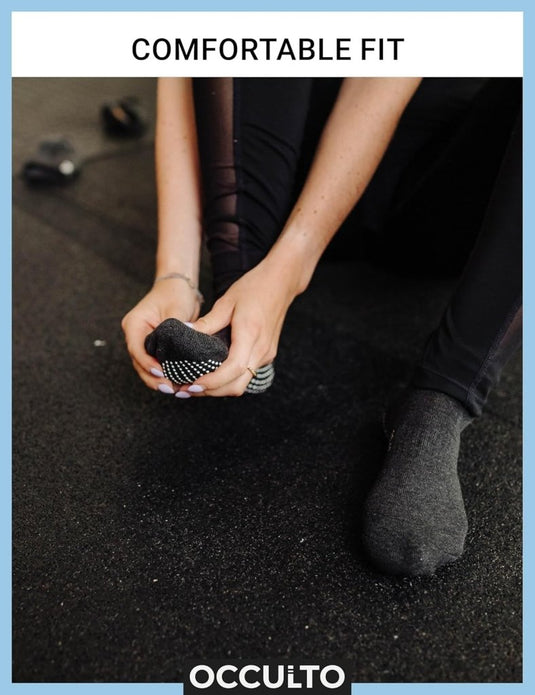 Occulto Women Pilates Grip Socks 2-4 Pack (Model: Mady), Yoga Grip Socks - happygetfit.com