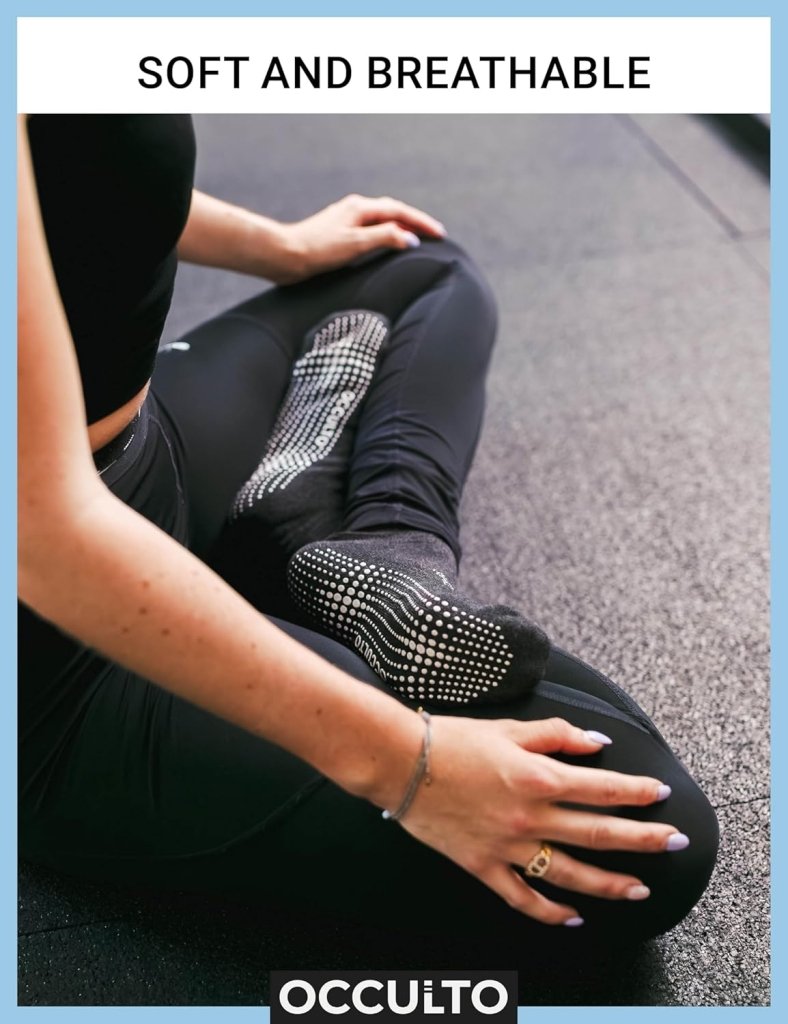 Laad afbeelding in Galerijviewer, Occulto Women Pilates Grip Socks 2-4 Pack (Model: Mady), Yoga Grip Socks - happygetfit.com
