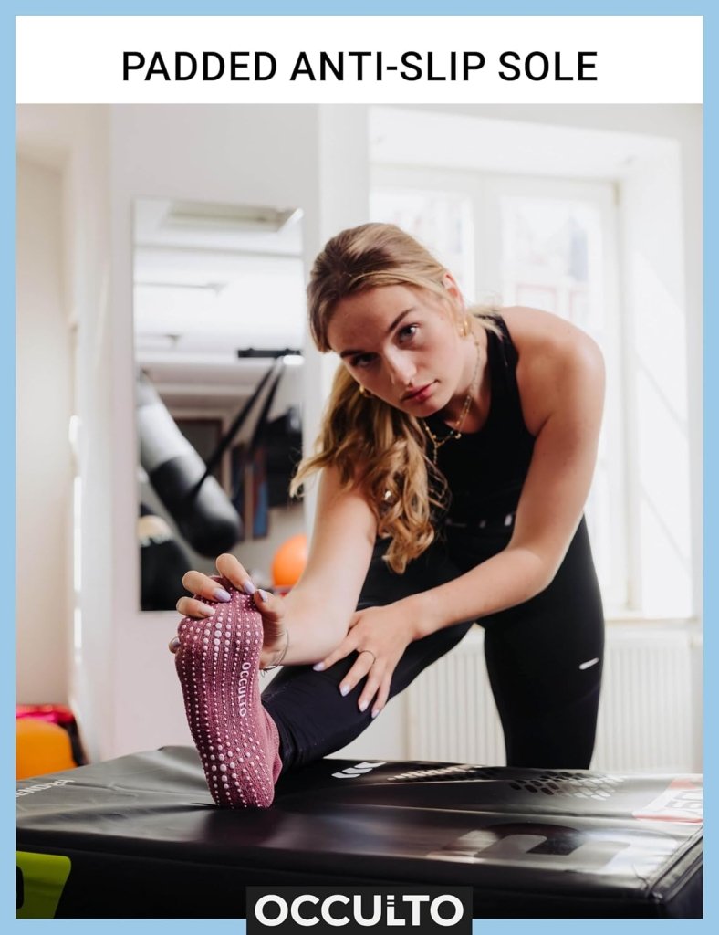 Load image into Gallery viewer, Occulto Women Pilates Grip Socks 2-4 Pack (Model: Mady), Yoga Grip Socks - happygetfit.com
