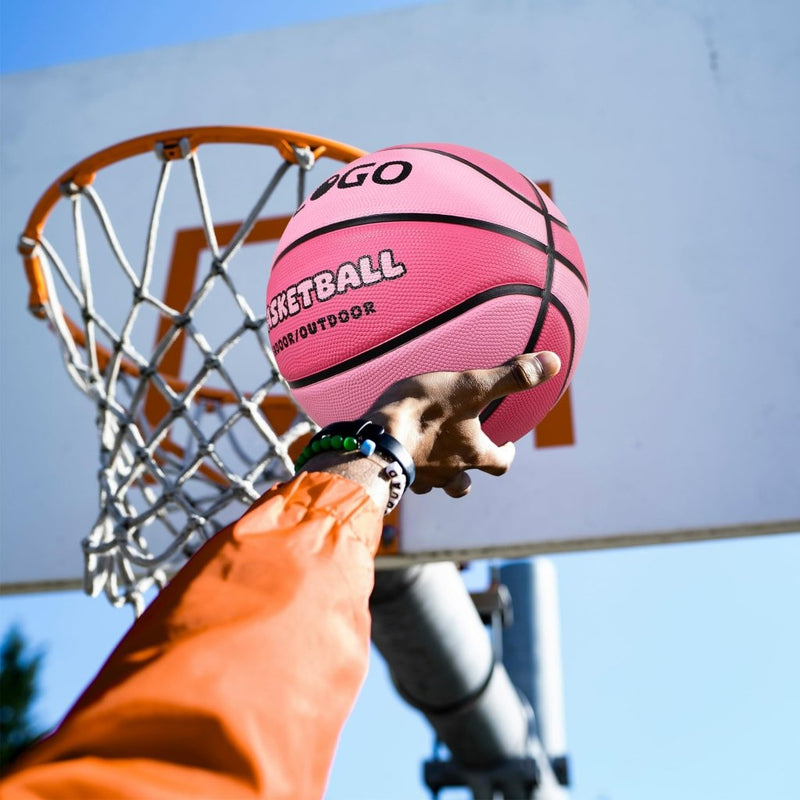 Load image into Gallery viewer, Official Rubber Basketball Outdoor Indoor Mens Basketball Ball Size 3/4/5/6/7 for Kids Youth Teen Boys and Girls Gift Ideas(Without Pump) - happygetfit.com
