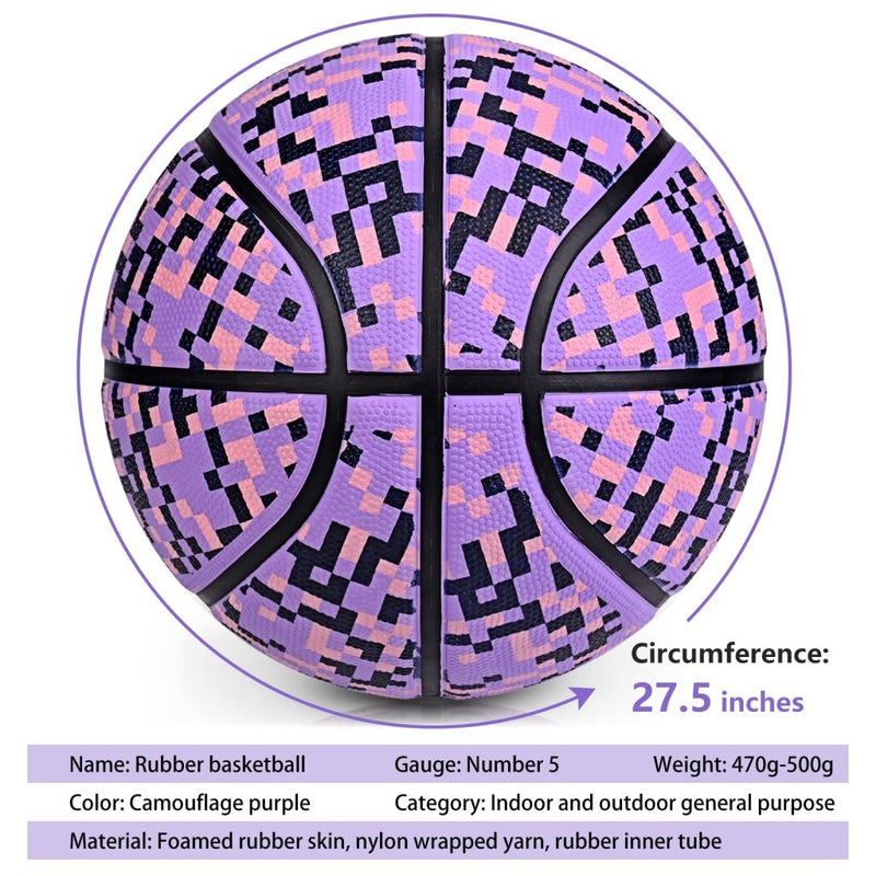 Load image into Gallery viewer, Official Rubber Basketball Outdoor Indoor Mens Basketball Ball Size 3/4/5/6/7 for Kids Youth Teen Boys and Girls Gift Ideas(Without Pump) - happygetfit.com
