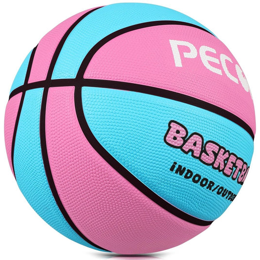 Official Rubber Basketball Outdoor Indoor Mens Basketball Ball Size 3/4/5/6/7 for Kids Youth Teen Boys and Girls Gift Ideas(Without Pump) - happygetfit.com