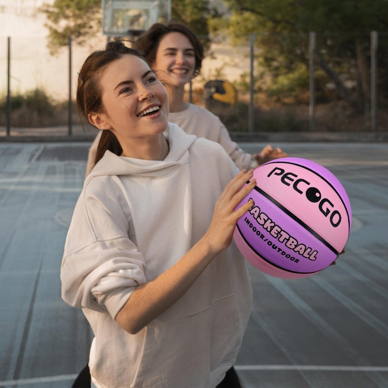 Load image into Gallery viewer, Official Rubber Basketball Outdoor Indoor Mens Basketball Ball Size 3/4/5/6/7 for Kids Youth Teen Boys and Girls Gift Ideas(Without Pump) - happygetfit.com
