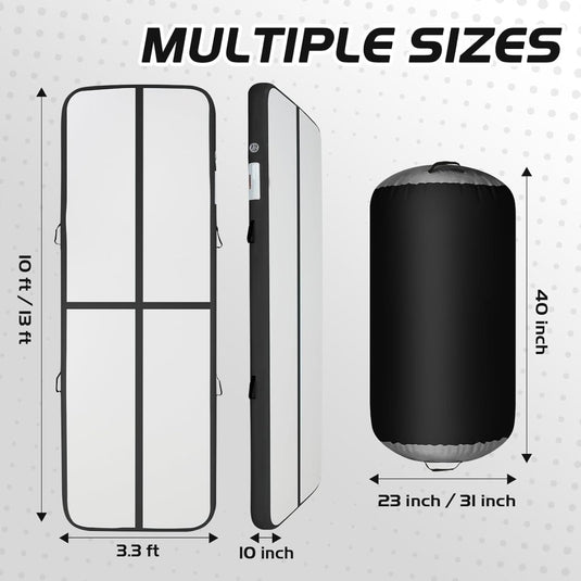 Opblaasbare turnmat 3 m met air roller – 10 cm dik – gymnastiekmat met elektrische pomp voor tumbling en cheerleading - happygetfit.com
