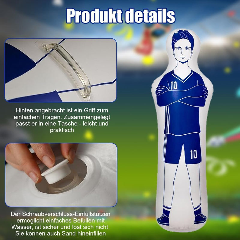 Laad afbeelding in Galerijviewer, Opblaasbare voetbal trainingsdummy 160 cm - happygetfit.com
