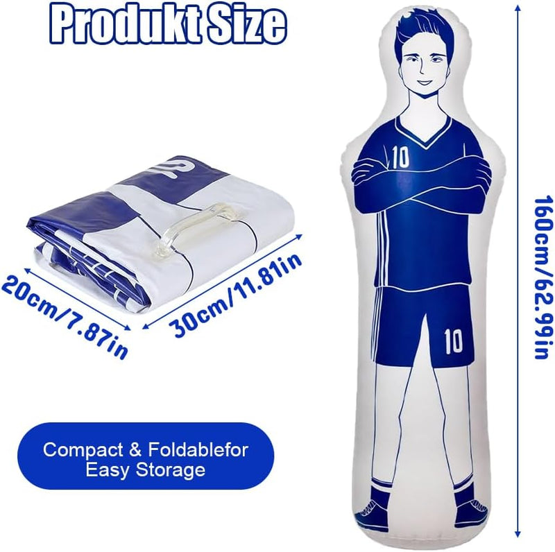 Laad afbeelding in Galerijviewer, Opblaasbare voetbal trainingsdummy 160 cm - happygetfit.com
