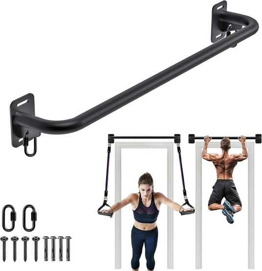Optrekstang 95 cm voor wand plafond en balk tot 227 kg – pull-up bar – krachttraining - happygetfit.com