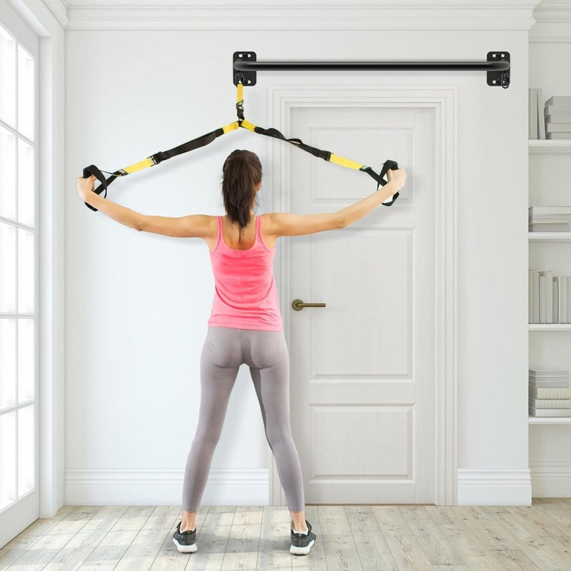 Laad afbeelding in Galerijviewer, Optrekstang 95 cm voor wand plafond en balk tot 227 kg – pull-up bar – krachttraining - happygetfit.com
