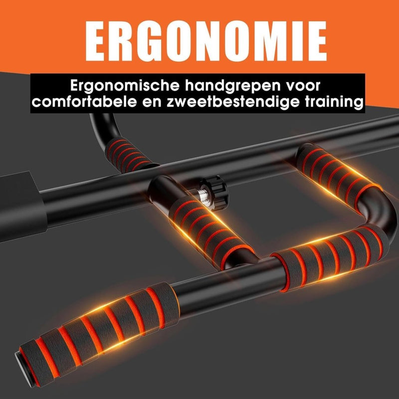 Laad afbeelding in Galerijviewer, Optrekstang voor deurkozijn zonder boren tot 200 kg met meerdere grepen – pull-up bar – calisthenics - happygetfit.com
