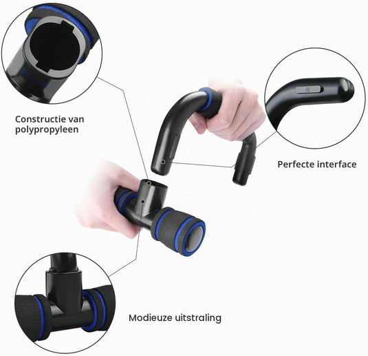 Opvouwbaar push-up board 24-in-1 met verstelbare handgrepen en antislip voetjes voor borst armen en schouders – opdruksteunen – krachttraining - happygetfit.com