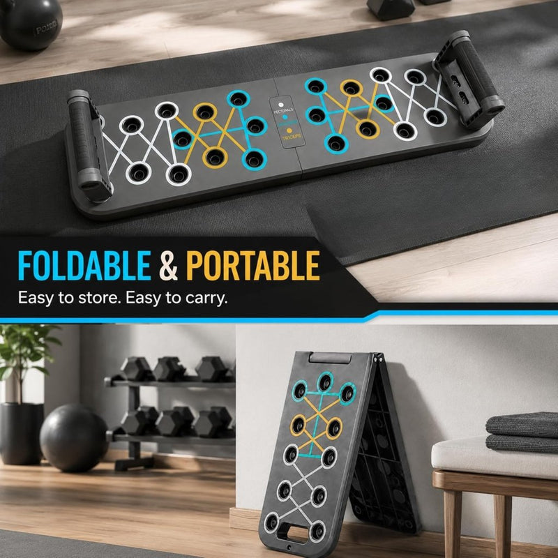 Laad afbeelding in Galerijviewer, Opvouwbaar push-up board met handgrepen 14-in-1 - happygetfit.com
