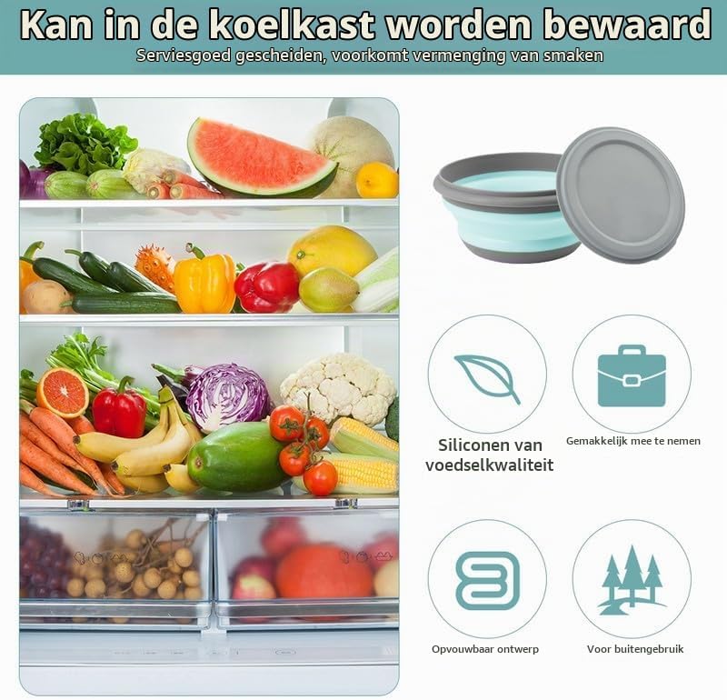Bild im Galerie-Viewer laden, Opvouwbare campingkommen 3 stuks met deksels van flexibel PP en TPR in 360 600 en 900 ml voor wandelen en picknicken – vouwkommen – reisservies - happygetfit.com
